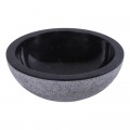 Vasque marbre noire Ø40cm points KC-D