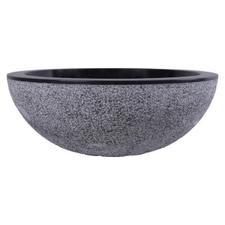 Vasque marbre points Ø40cm noire KC-D