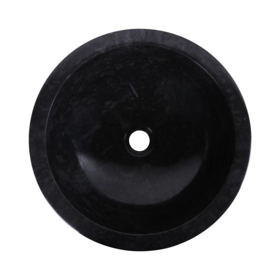 Vasque marbre ronde Ø40cm noire KC-D