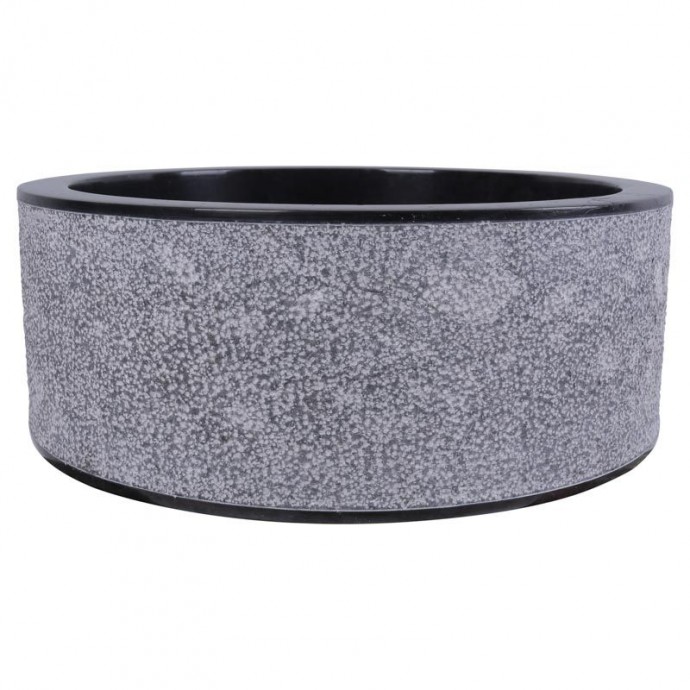 Vasque marbre noire Ø40cm droite points SL-D
