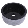 Vasque marbre design Ø40cm noire points SL-D