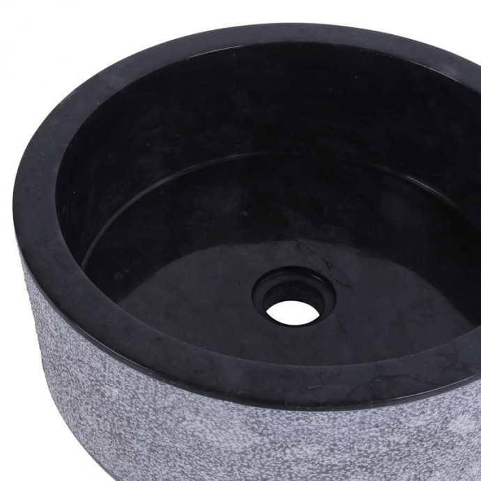 Vasque marbre cylindre Ø40cm noire SL-D