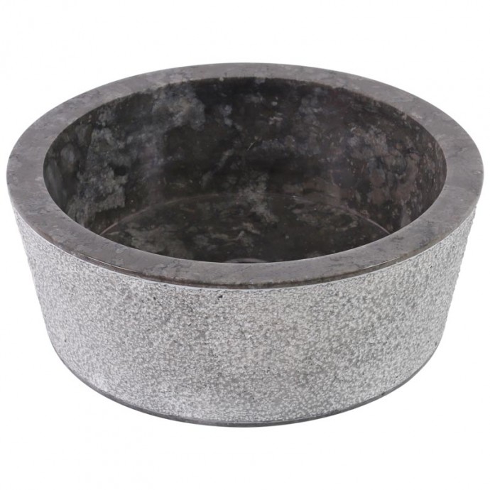 Vasque marbre noire design Ø40cm points LY-D