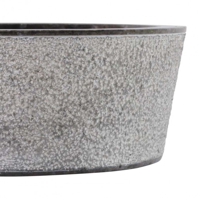 Vasque marbre noir et blanc Ø40cm points LY-D