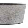 Vasque marbre noir et blanc Ø40cm points LY-D