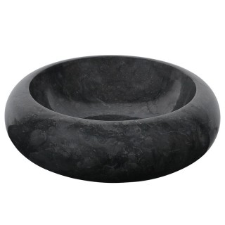 Vasque marbre donut Ø40cm lisse DN-P noire