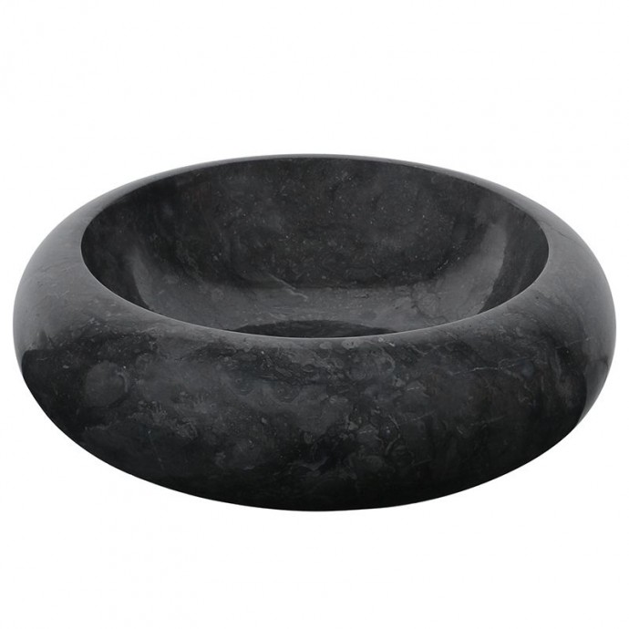 Vasque marbre donut Ø40cm lisse DN-P noire