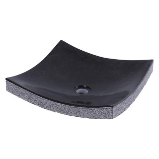 Vasque marbre carrée 40cm points SZB-D