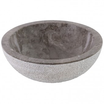 Vasque à poser ronde marbre gris Ø40cm KC-D GREY