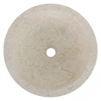 Vasque marbre bol creme Ø40cm lisse KC-P Vasque marbre bol creme Ø40cm lisse KC-P