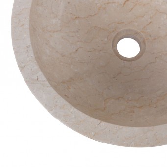 Vasque marbre design Ø40cm traits KC-G creme Vasque marbre design Ø40cm traits KC-G creme