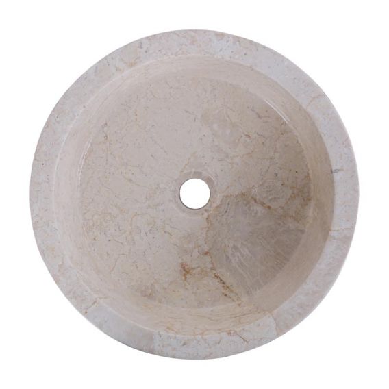 Vasque marbre ronde Ø40cm droite points SL-D