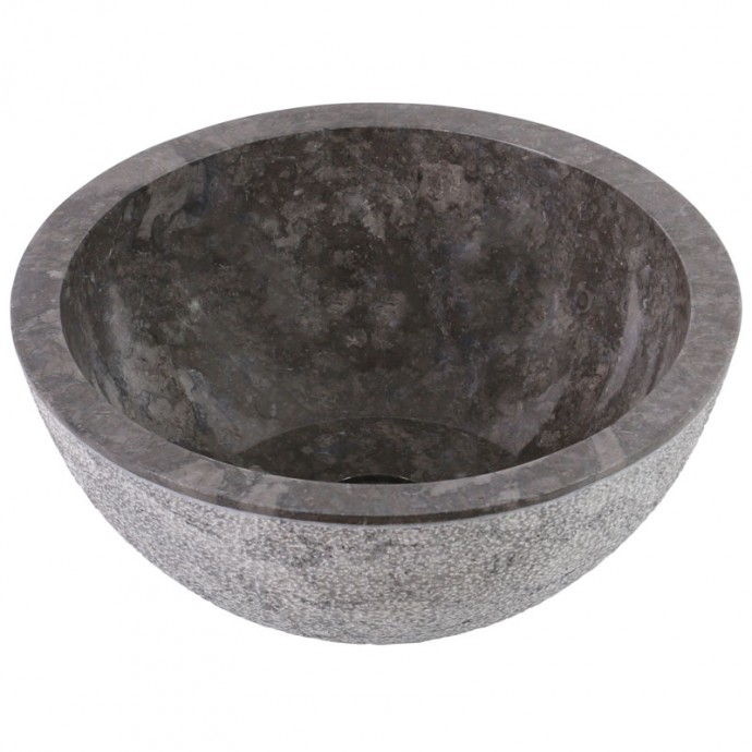 Vasque marbre oblique Ø40cm points MR-D