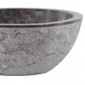 Vasque marbre grise oblique Ø40cm points MR-D