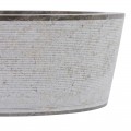 Vasque marbre gris design Ø40cm traits LY-G