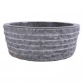 Vasque marbre grise Ø40cm brut LY-M