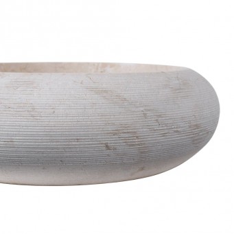 Vasque marbre donut Ø40cm traits DN-G blanche Vasque marbre donut Ø40cm traits DN-G blanche