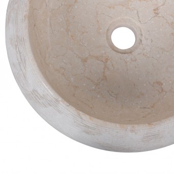 Vasque marbre donut Ø40cm traits DN-G blanc Vasque marbre donut Ø40cm traits DN-G blanc