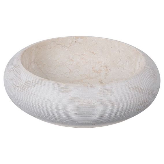 Vasque marbre donut Ø40cm traits DN-G creme
