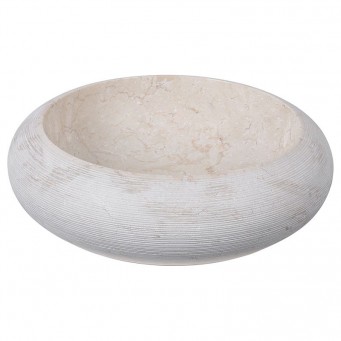 Vasque ronde donut marbre beige Ø40cm DN-G CREAM