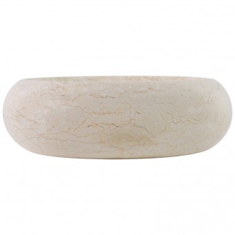 Vasque marbre creme boudin Ø40cm lisse DN-P Vasque marbre creme boudin Ø40cm lisse DN-P