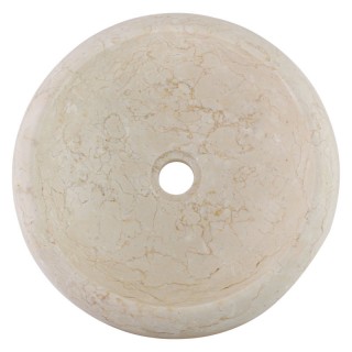 Vasque marbre boudin beige Ø40cm lisse DN-P