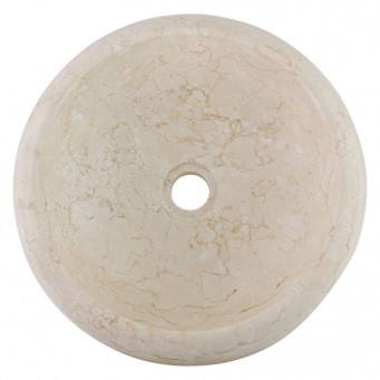 Vasque marbre boudin beige Ø40cm lisse DN-P Vasque marbre boudin beige Ø40cm lisse DN-P