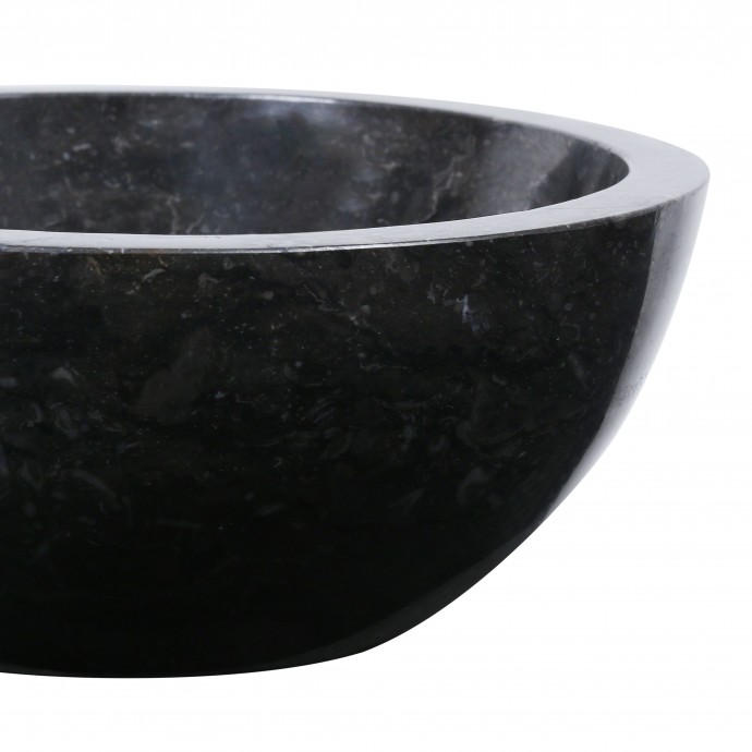 Vasque marbre oblique noir Ø40cm MR-P BLACK