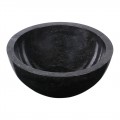 Vasque marbre oblique noir Ø40cm MR-P BLACK