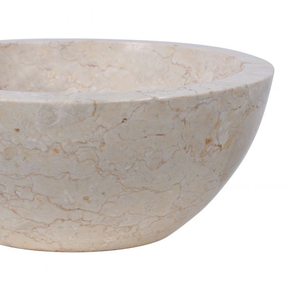 Vasque marbre oblique beige Ø40cm MR-P CREAM