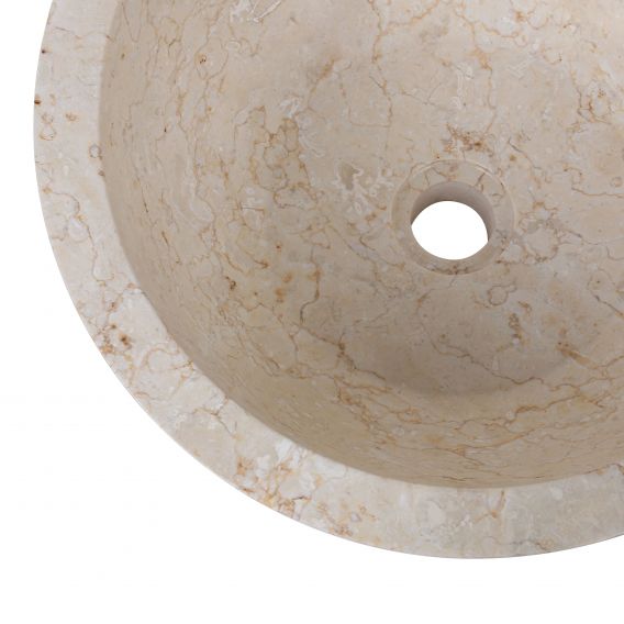 Vasque marbre oblique beige Ø40cm MR-P CREAM