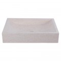 Vasque marbre creme 60cm lisse RSB-P