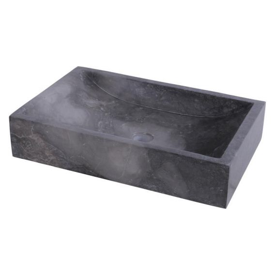 Vasque grise rectangulaire 60cm lisse RSB-P
