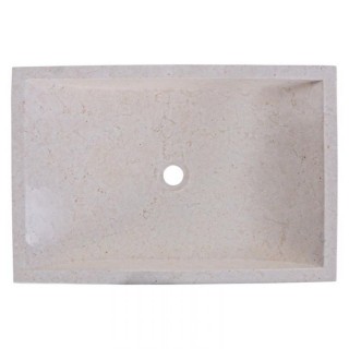 Vasque beige en marbre finition martelée 60cm RSB-D CREAM