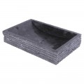 Vasque marbre salle de bain grise 60cm brute RSB-M