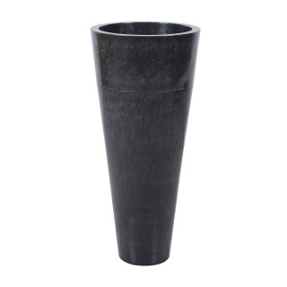 Vasque colonne en marbre Ø40cm lisse PA22-FP noir