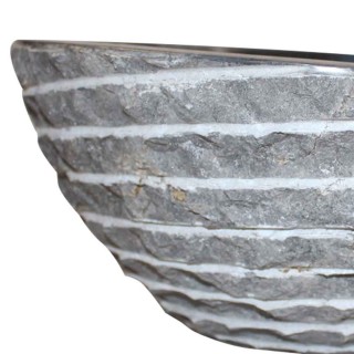 Vasque marbre oblique noire Ø40cm MR-M BLACK