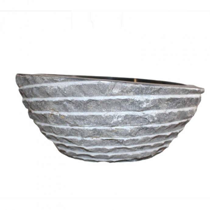 Vasque marbre oblique noire Ø40cm MR-M BLACK