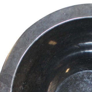 Vasque marbre oblique noire Ø40cm MR-M BLACK