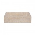 Vasque marbre 50cm rectangulaire beige MAFSG