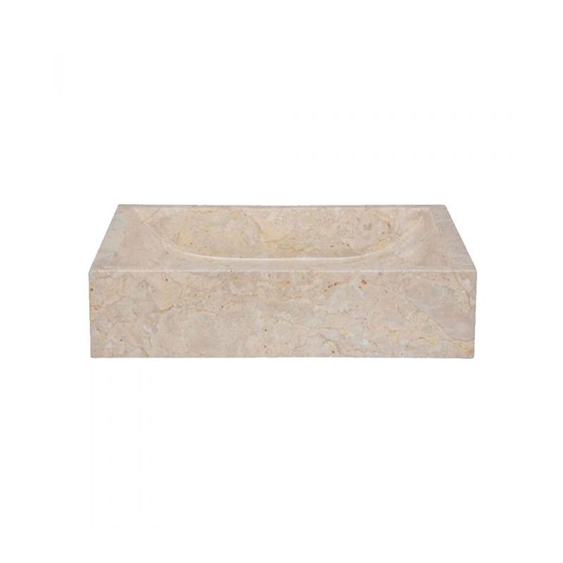 Vasque marbre 50cm rectangulaire beige MAFSG