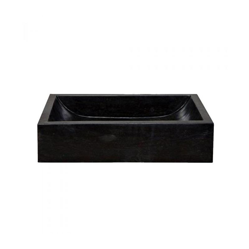 Vasque marbre 50cm rectangulaire noire  MAFSG