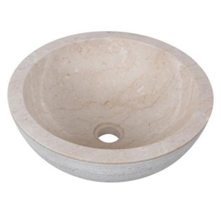Vasque à poser ronde marbre beige Ø40cm KC-G CREAM
