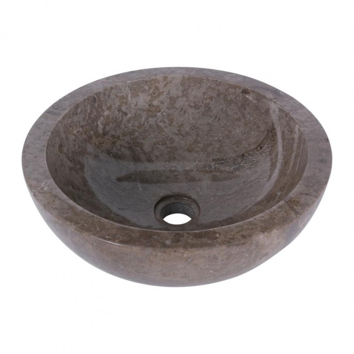 Vasque à poser ronde marbre gris Ø40cm KC-P GREY