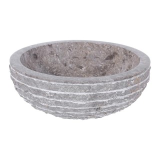 Vasque à poser ronde marbre gris Ø40cm KC-M GREY Vasque à poser ronde marbre gris Ø40cm KC-M GREY