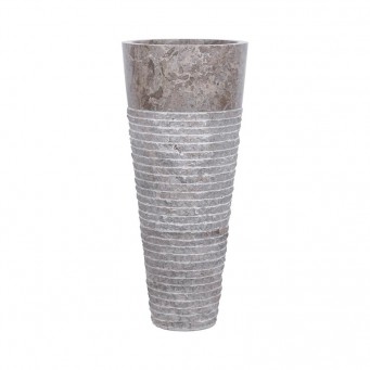 Vasque totem marbre gris Ø40cm finition brute PA22-M GREY Vasque totem marbre gris Ø40cm finition brute PA22-M GREY