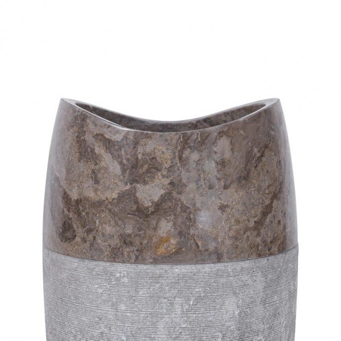 Vasque sur pied marbre gris Ø40cm PGT-G GREY