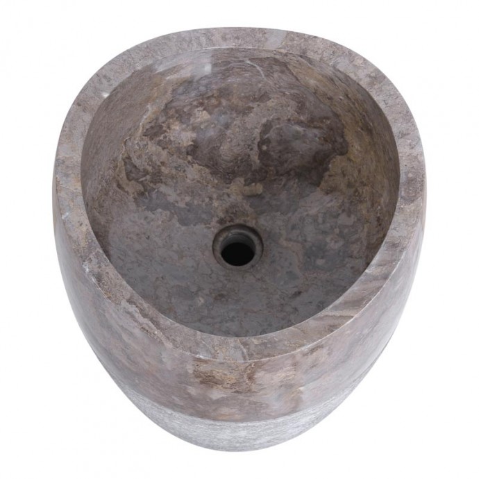 Vasque sur pied marbre gris Ø40cm PGT-G GREY