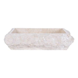 Vasque beige rectangulaire 60cm finition brute RSB-M CREAM
