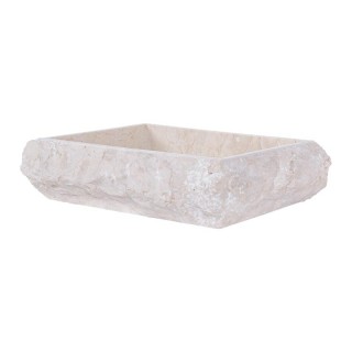 Vasque beige rectangulaire 60cm finition brute RSB-M CREAM